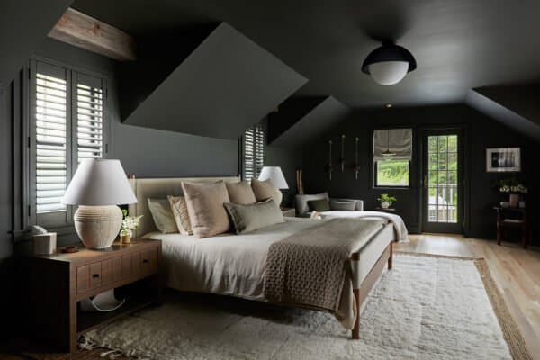 featured posts image for Inside a dark and moody getaway home in the serene Catskill Mountains
